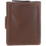 Ashwood Women's Leather Purse with Turnlock & Zip Pocket Brown :V-90