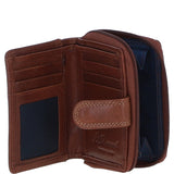 Ashwood Leather Compact Purse with Card Slot Cognac: Anna