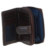 Ashwood Leather Compact Purse with Card Slots Brown: Anna