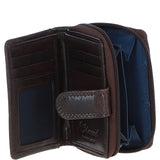 Ashwood Leather Compact Purse with Card Slots Brown: Anna