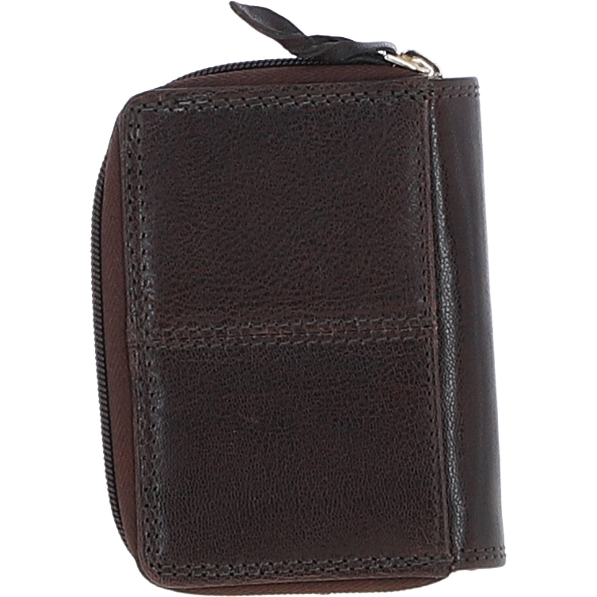 Ashwood Leather Compact Purse with Card Slots Brown: Anna