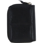 Ashwood Leather Compact Purse with Card Slots Black: Anna