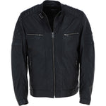 Ashwood Premium Leather Mens Vintage Biker Jacket Black: AWM-N2