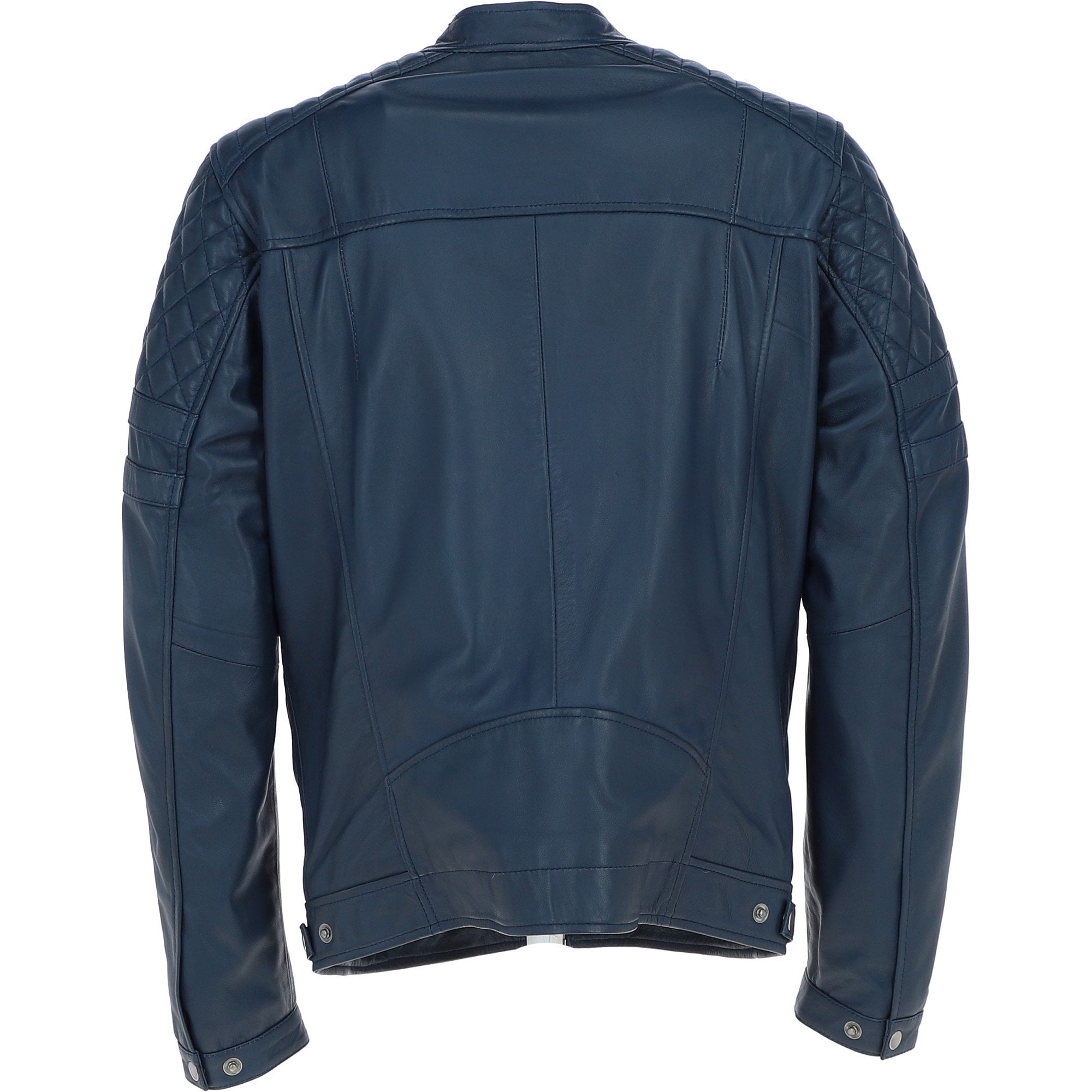 Ashwood Premium Leather Mens Vintage Biker Jacket Navy: AWM-N2