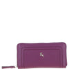 Ashwood Women's Leather RFID Zip-Around Purse Raspberry: Ash-32