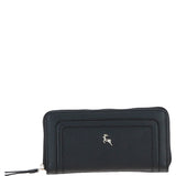 Ashwood Women's Leather RFID Zip-Around Purse Black: Ash-32