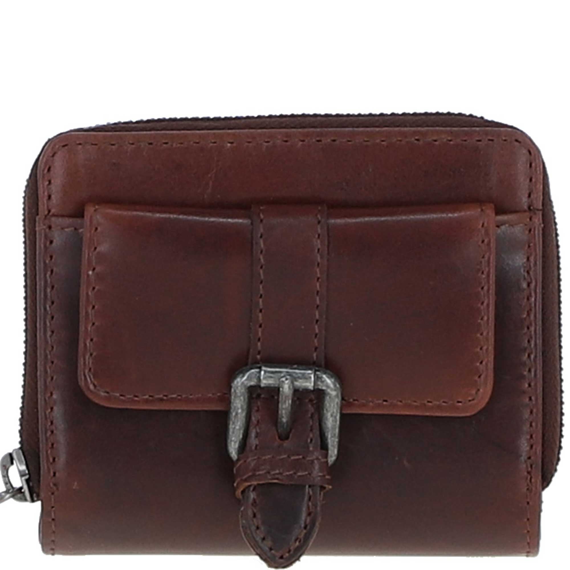 Ashwood Leather Multi Compartment Purse with Gift Box Brandy: P-60