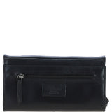 Ashwood Leather Detachable Strap Crossbody Clutch Purse Black: P-64
