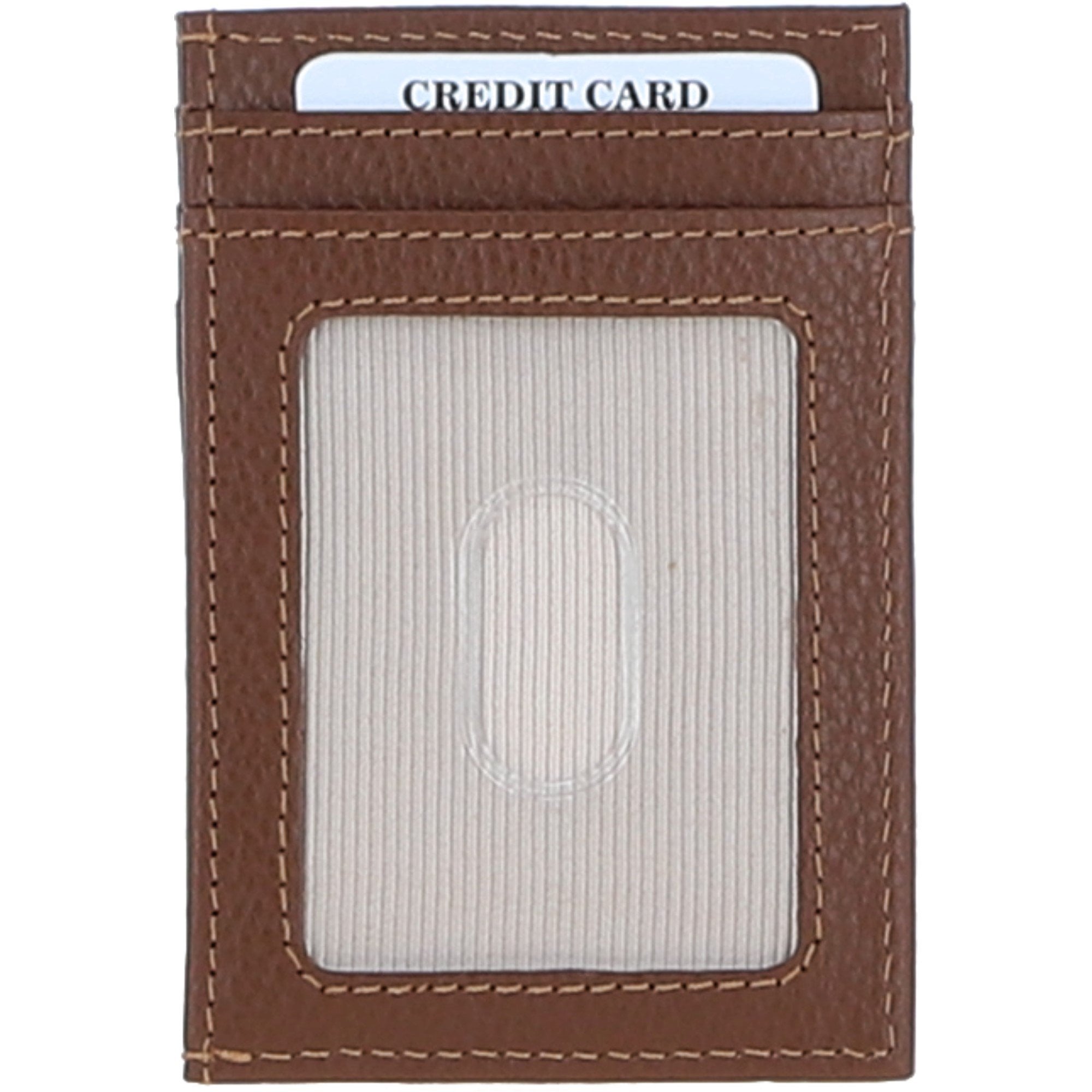 Ashwood Leather & Harris Tweed® Cloth Stylish Flat Card Holder Tan/LT Blue: TW-52-05-TB