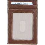Ashwood Leather & Harris Tweed® Cloth Stylish Flat Card Holder Tan/Navy: TW-52-11-TN