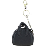 Ashwood Leather & Harris Tweed® Cloth Micro Handbag Keychain Black/Green/Red: TW-50-07-BR