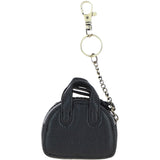 Ashwood Leather & Harris Tweed® Cloth Micro Handbag Keychain Black/Green/Red: TW-50-07-BR