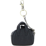 Ashwood Leather & Harris Tweed® Cloth Micro Handbag Keychain Black/Watch: TW-50-03-BW