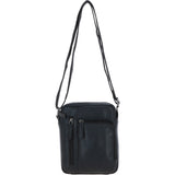 Compact Travel Messenger Bag with Multiple Zip Pockets and Adjustable Strap Black: MADRID
