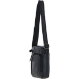 Compact Travel Messenger Bag with Multiple Zip Pockets and Adjustable Strap Black: MADRID
