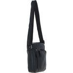 Compact Travel Messenger Bag with Multiple Zip Pockets and Adjustable Strap Black: MADRID