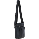 Compact Travel Messenger Bag with Multiple Zip Pockets and Adjustable Strap Black: MADRID