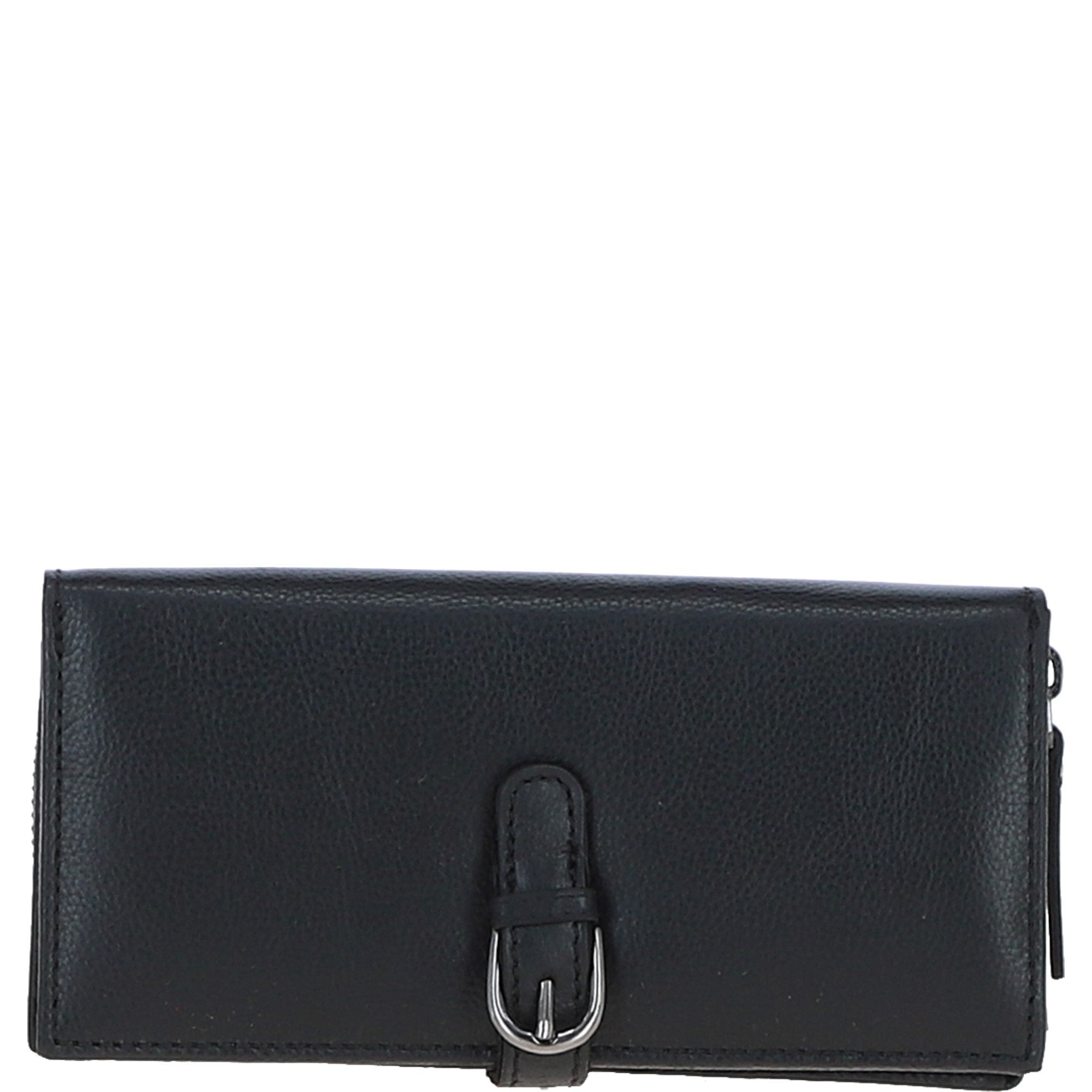 Ashwood Leather Women's Medium Sleek Purse Black: S-41