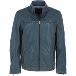 Ashwood Leather Men’s Multi-Zip Biker Jacket Charcoal Green: Ronai