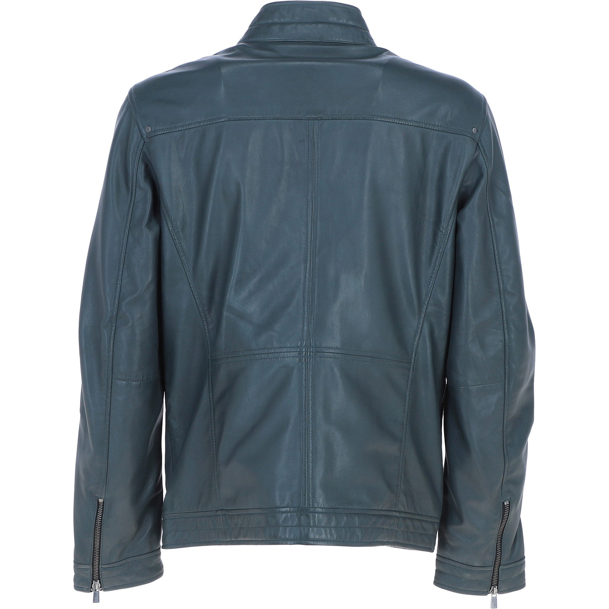 Ashwood Leather Men’s Multi-Zip Biker Jacket Charcoal Green: Ronai