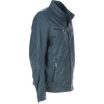 Ashwood Leather Men’s Multi-Zip Biker Jacket Charcoal Green: Ronai