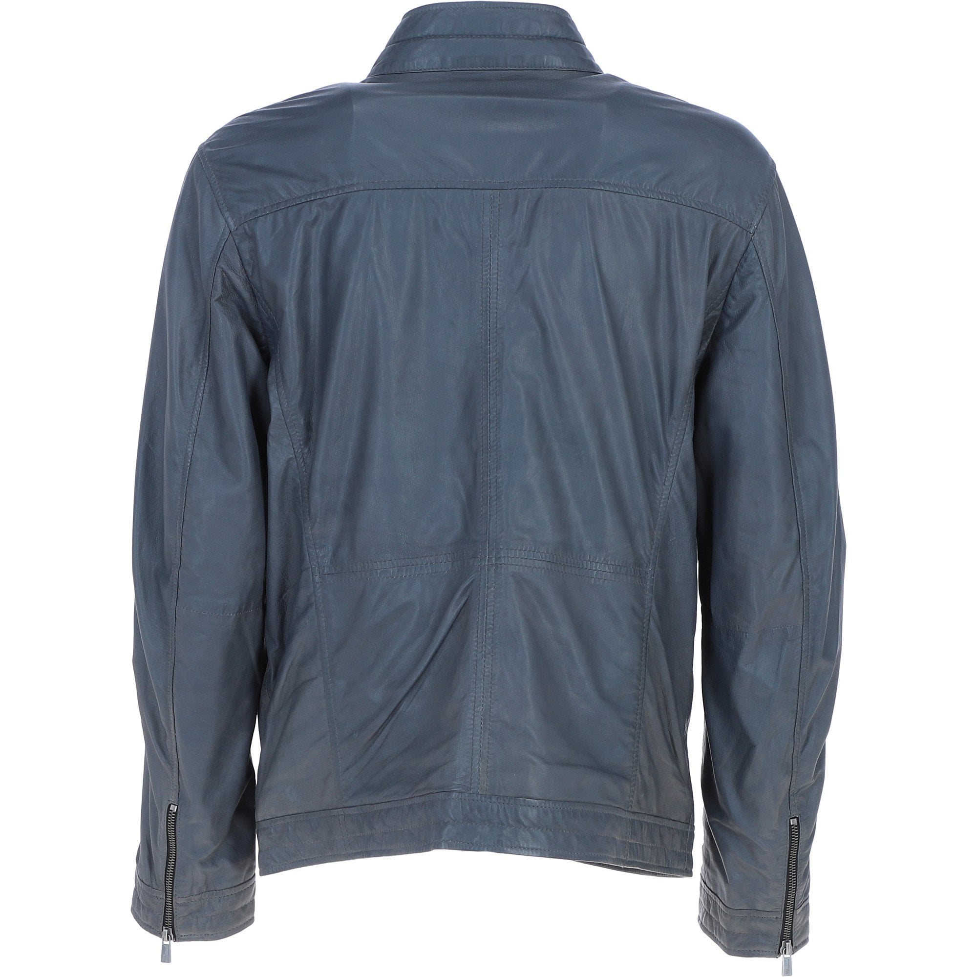 Ashwood Leather Men’s Multi-Zip Biker Jacket Raven Grey: Ronai