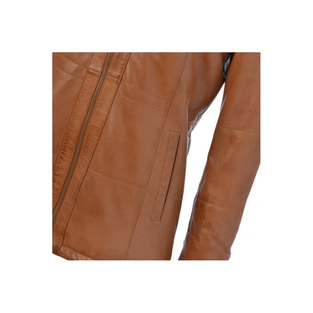 Leather Jacket Cognac/ddy: AWL-706