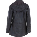 Ashwood Genuine Leather Coat with Detachable Hood Brown: AWL-709
