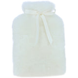 Fenland England Sheepskin 2 Litre Hot Water Bottle & Eye Mask Set Ivory: FF-GS