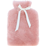 Fenland England Sheepskin 2 Litre Hot Water Bottle & Eye Mask Set Rosa: FF-GS