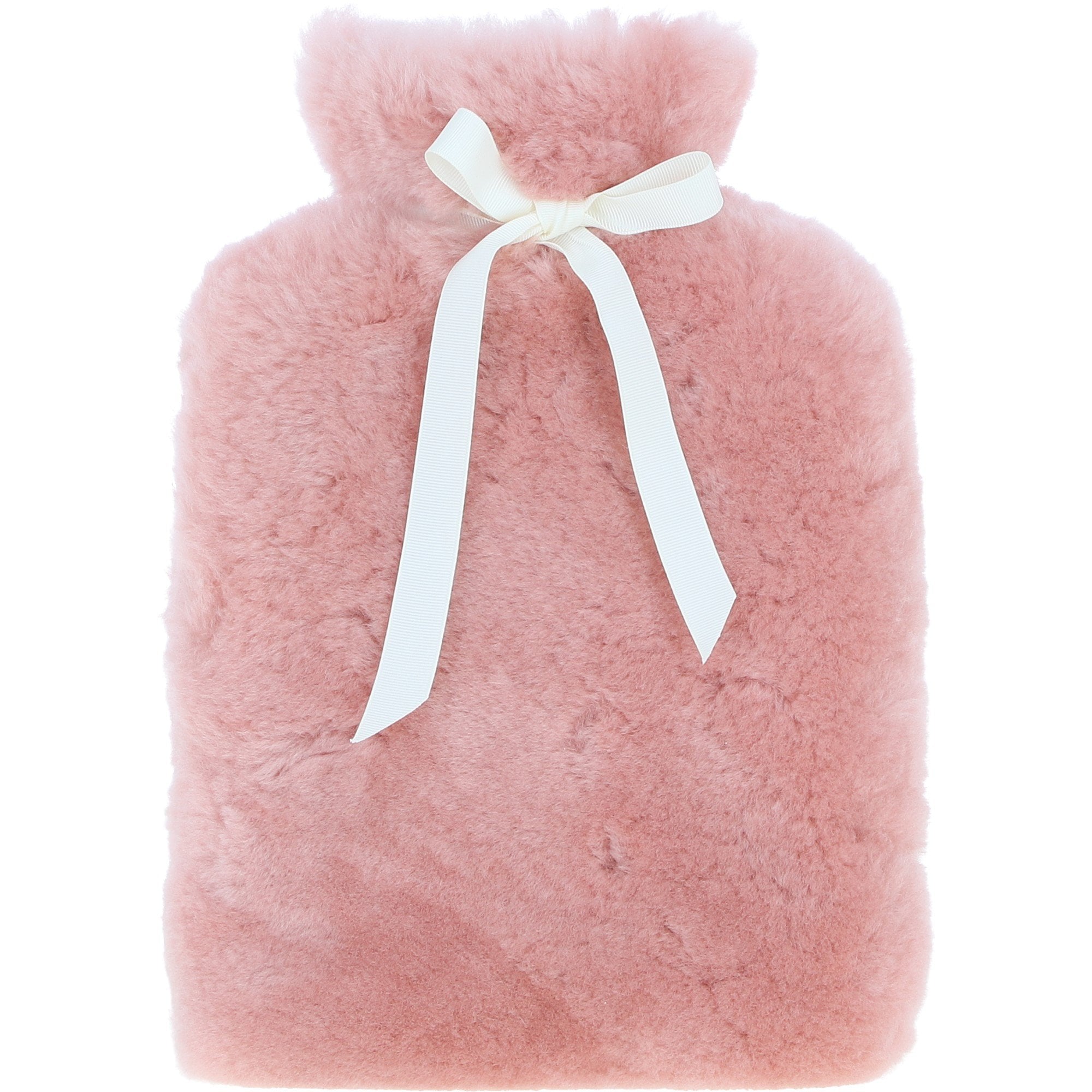 Fenland England Sheepskin 2 Litre Hot Water Bottle & Eye Mask Set Rosa: FF-GS