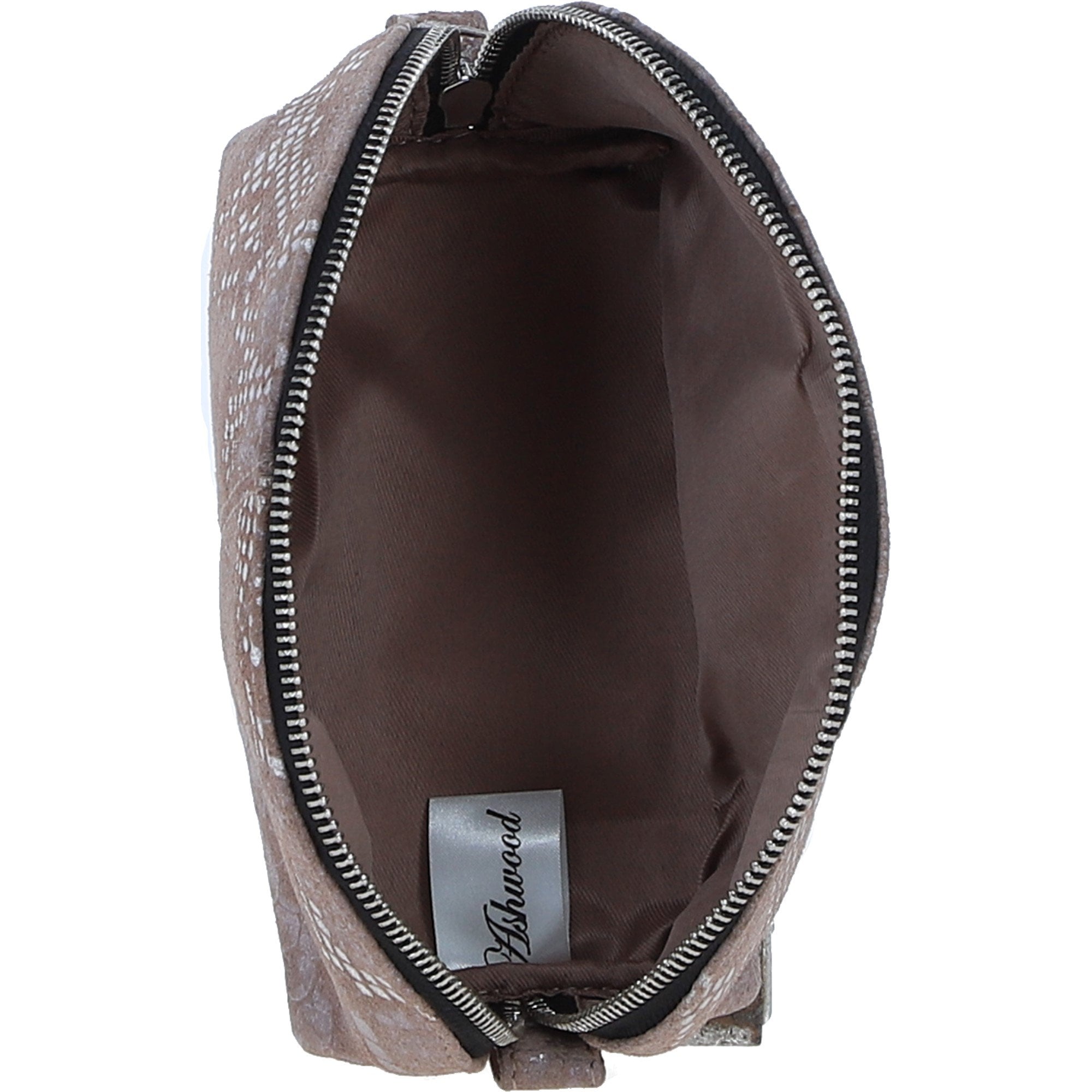 Ashwood Leather Make-Up Bag Mushroom : PHILIPPA
