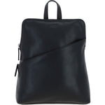 Real Leather Backpack with Multiple Pockets Black: BRUSSELS