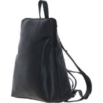 Real Leather Backpack with Multiple Pockets Black: BRUSSELS