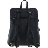 Real Leather Backpack with Multiple Pockets Black: BRUSSELS