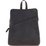 Real Leather Backpack with Multiple Pockets Brown: BRUSSELS