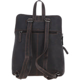 Real Leather Backpack with Multiple Pockets Brown: BRUSSELS