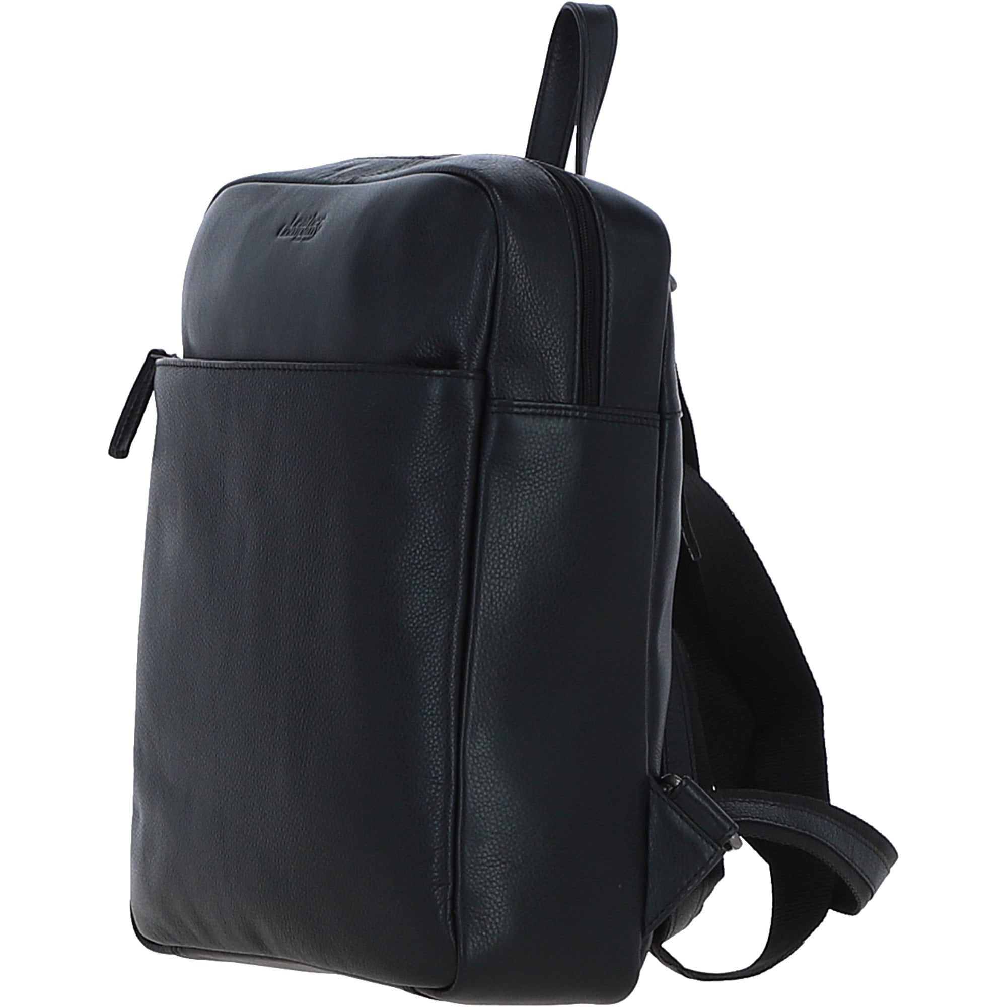 Real Leather Backpack with Multiple Pockets Black: TOKYO