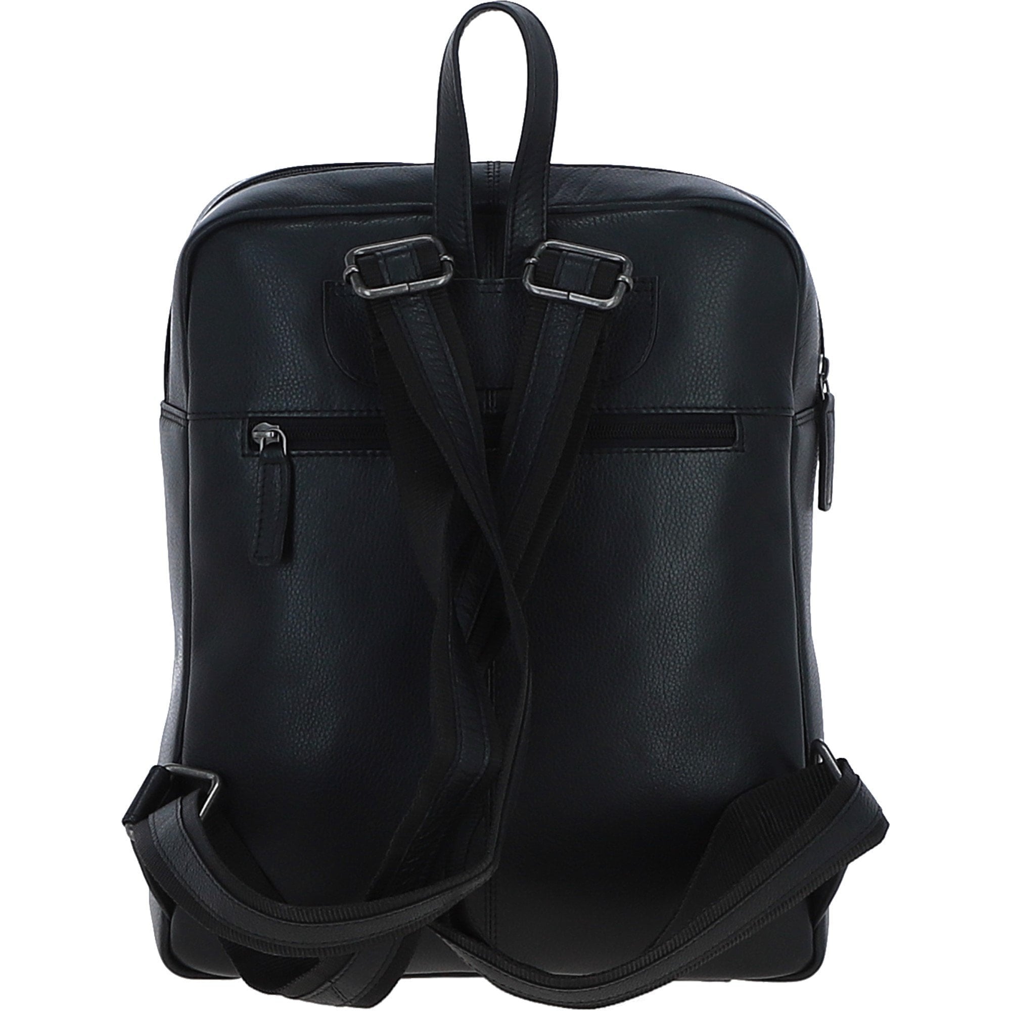 Real Leather Backpack with Multiple Pockets Black: TOKYO