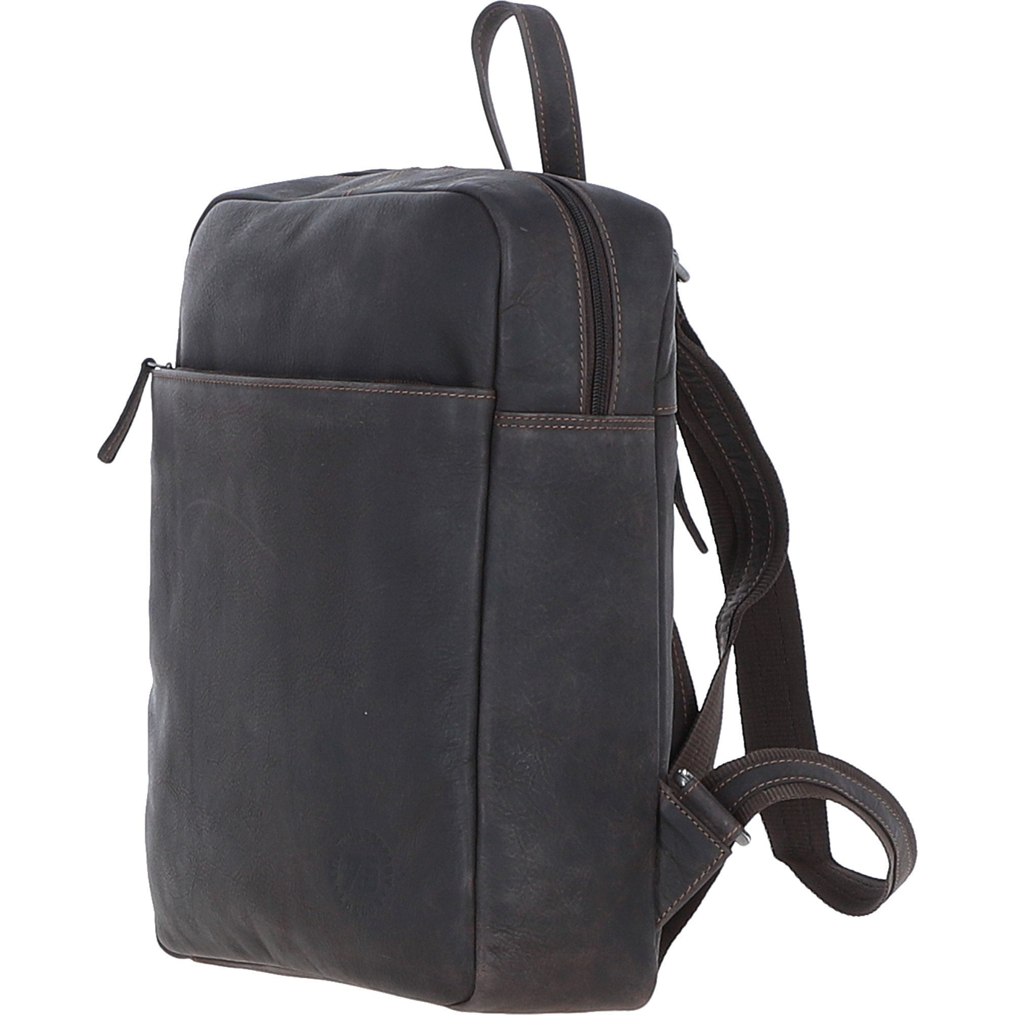Real Leather Backpack with Multiple Pockets Brown: TOKYO