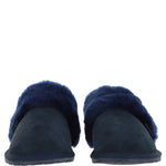 Women's Classic Suede Sheepskin Slippers Navy: Pippa