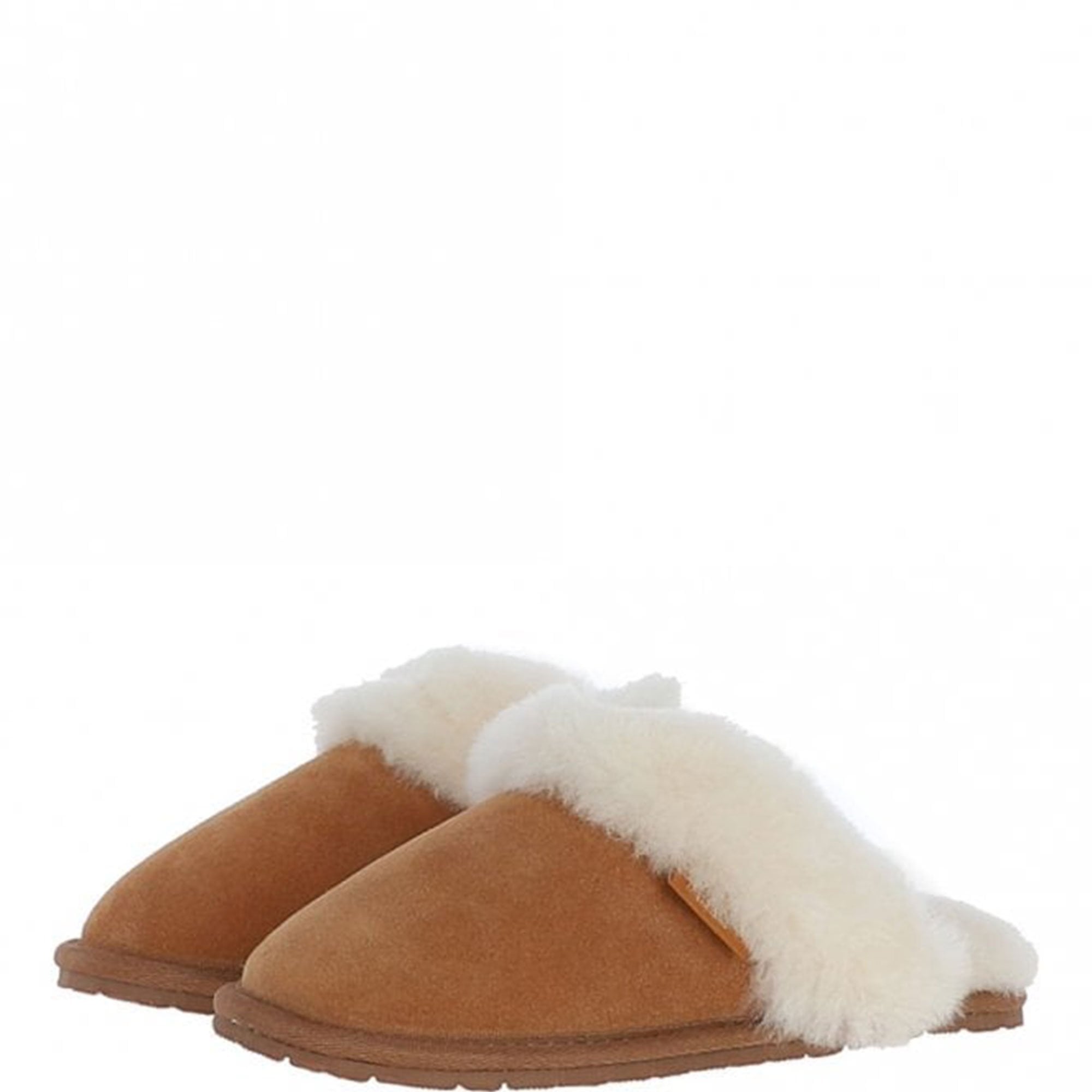 Women's Classic Suede Sheepskin Slippers Tan: Pippa