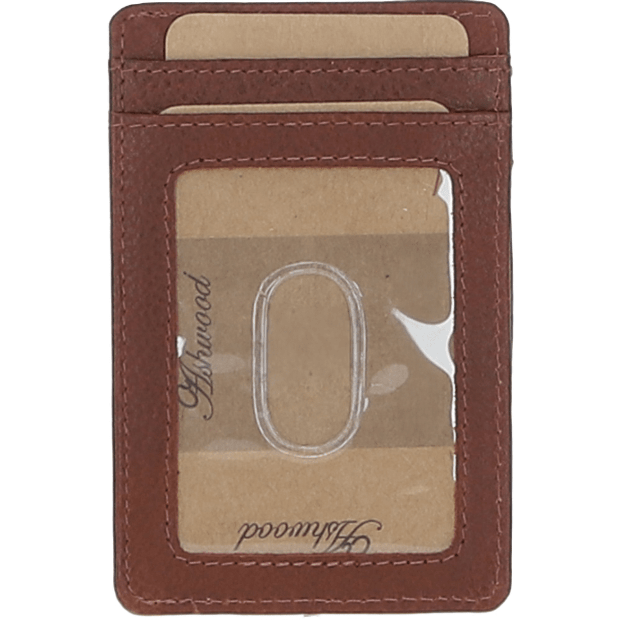 Ashwood Leather & Tweed Card Holder Tan/Green Check: TW-15-010-TGNH