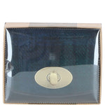 Elegant Ashwood Leather & Harris Tweed® Cloth Trifold Twist-Lock Purse Black/Watch: TW-10-03-BW