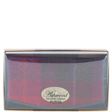 Exquisite Ashwood Leather & Harris Tweed® Cloth Twist-Lock Purse Navy/Pink: TW-11-06-NP