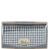Exquisite Ashwood Leather & Harris Tweed® Cloth Twist-Lock Purse Black/White: TW-11-12-BW