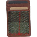 Ashwood Leather & Harris Tweed® Cloth Card Holder Tan/Mcload: TW-15-02-TM