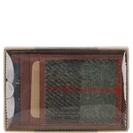 Ashwood Leather & Harris Tweed® Cloth Card Holder Tan/Mcload: TW-15-02-TM