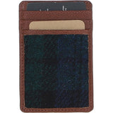 Ashwood Leather & Harris Tweed® Cloth Card Holder Tan/Watch: TW-15-04-TW