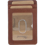 Ashwood Leather & Harris Tweed® Cloth Card Holder Tan/Navy: TW-15-011-TN